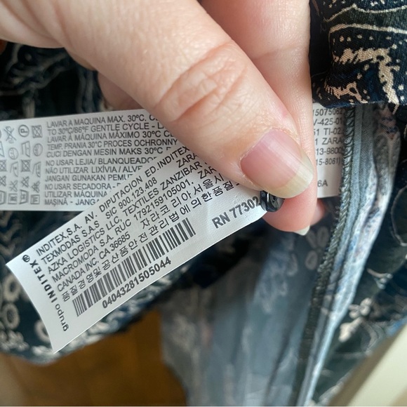 Zara Midi Dress Floral Retro 70s Print A Line Keyhole Back size Large 4043281 - Picture 7 of 10